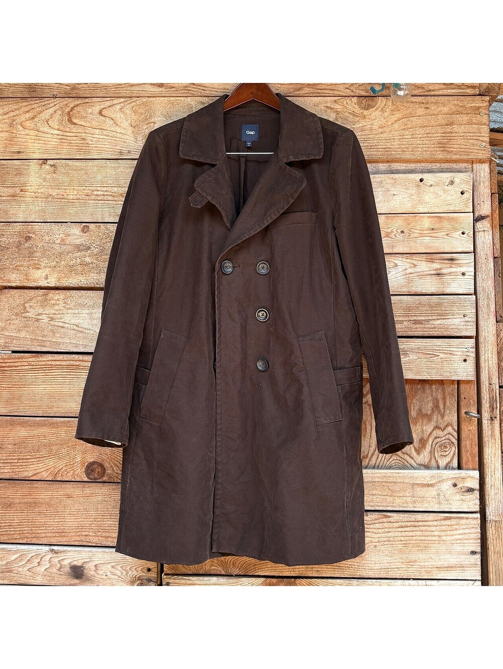 Gap Brown Double-Breasted Coat XL